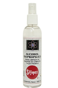 ALCOHOL ISOPROPILICO CON ATOMIZADOR SILIMEX 250 ML :: Tienda Clic, computadoras, consumibles y productos de computacion línea