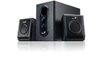 BOCINAS GENIUS 355 2.1, 10 VATIOS C/SUBWOODER 5WATTS, NEGRO :: Tienda Clic, computadoras, consumibles y productos de computacion línea