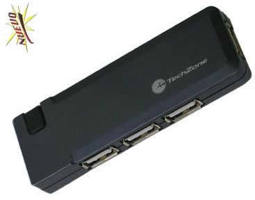 HUB 4 PUERTOS USB 2.0 TECH ZONE NEGRO RECTANGULAR :: Tienda Clic, computadoras, consumibles y productos de computacion línea