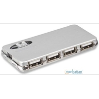 HUB USB 2.0 MANHATTAN, 4 PTOS C/FUENTE ALIMENTACION EXTERNA :: Tienda Clic, computadoras, consumibles y productos de computacion línea