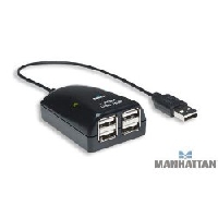 HUB USB 4 PUERTOS MANHATTAN NEGRO :: Tienda Clic, computadoras, consumibles y productos de computacion línea