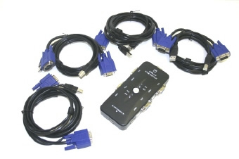 KVM SWITCH 4 PTOS USB 2.0 SABRENT C/JGO DE CABLES :: Tienda Clic, computadoras, consumibles y productos de computacion línea