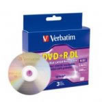 CD DVD+R VERBATIM DL (DOBLE CAPA) 8.5 GB 2.4X CAJA C/3 PZAS :: Tienda Clic, computadoras, consumibles y productos de computacion línea