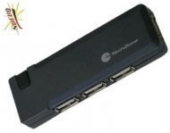 HUB 4 PUERTOS USB 2.0 TECH ZONE NEGRO RECTANGULAR :: Tienda Clic, computadoras, consumibles y productos de computacion línea