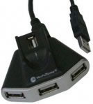 HUB 4 PUERTOS USB 2.0 TECH ZONE TRIANGULAR :: Tienda Clic, computadoras, consumibles y productos de computacion línea