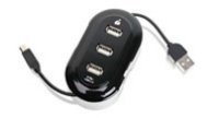 HUB MOVIL 3 PTOS USB2.0 - BUILT-IN MINI-B IOGEAR :: Tienda Clic, computadoras, consumibles y productos de computacion línea
