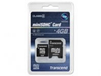 MEMORIA CARD MINI-SD-HC 4 GB CLASE 4 TRANSCEND :: Tienda Clic, computadoras, consumibles y productos de computacion línea
