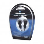 MINI AUDIFONO MANHATTAN ESTEREO 3.5" NEGRO :: Tienda Clic, computadoras, consumibles y productos de computacion línea