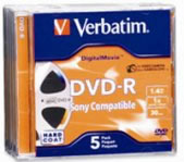MINI CD DVD-R VERBATIM DIGITAL MOVIE 1X C/5 PZAS :: Tienda Clic, computadoras, consumibles y productos de computacion línea
