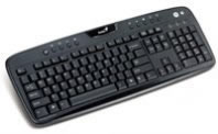 TECLADO GENIUS MULTIMEDIA KB-220E NEGRO USB, ORIFICIO PARA DERRAME DE LIQUIDO :: Tienda Clic, computadoras, consumibles y productos de computacion línea