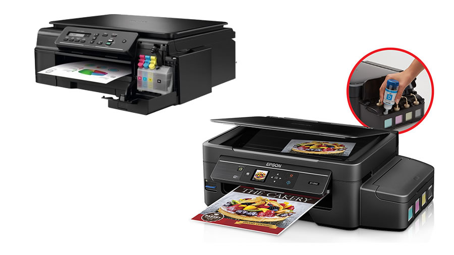 Multifuncional Brother y Epson con sistema de Tinta Continua